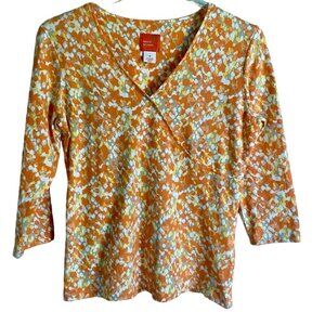 Hearts of Palm 3/4 Sleeve Top Women's Small NEW